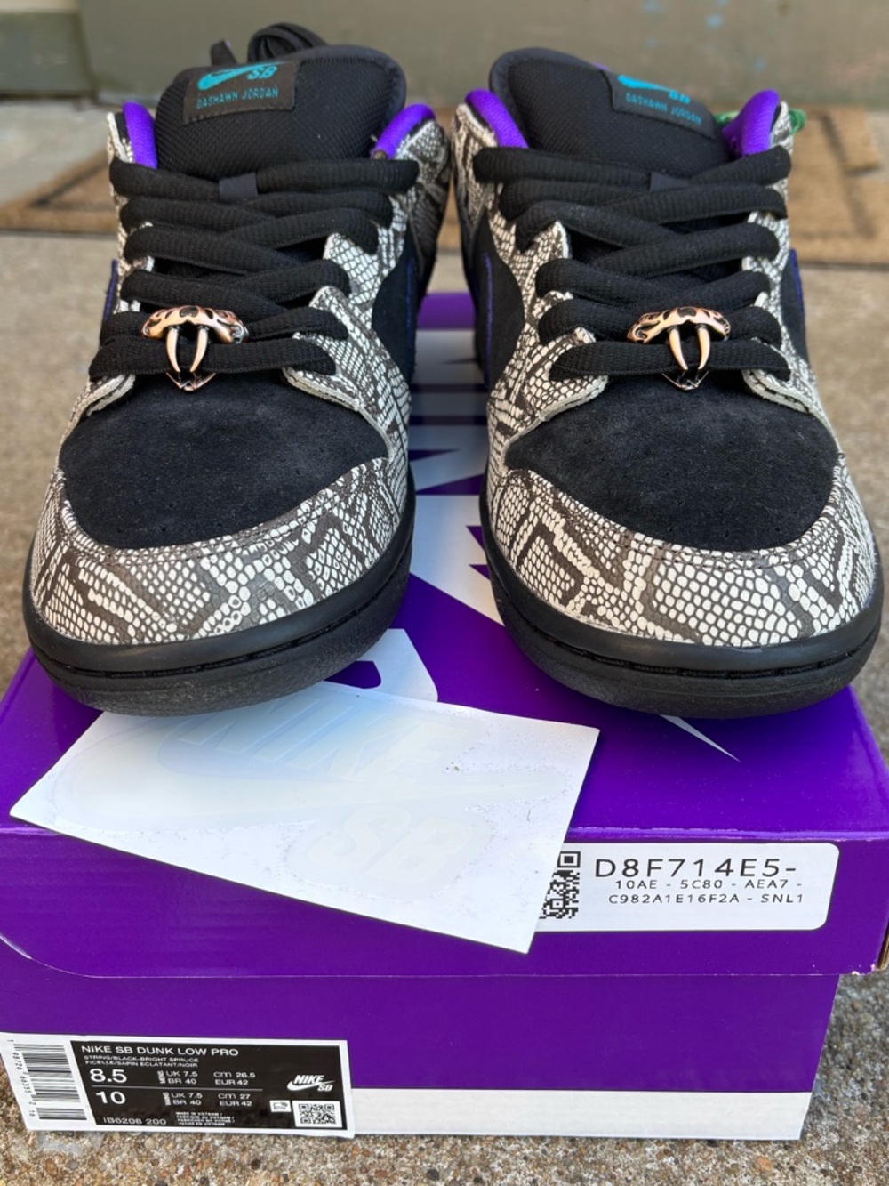Nike SB Dunk Low Pro X Dashawn Jordan- ‘Copperhead’ size 8.5 men’s. NWT